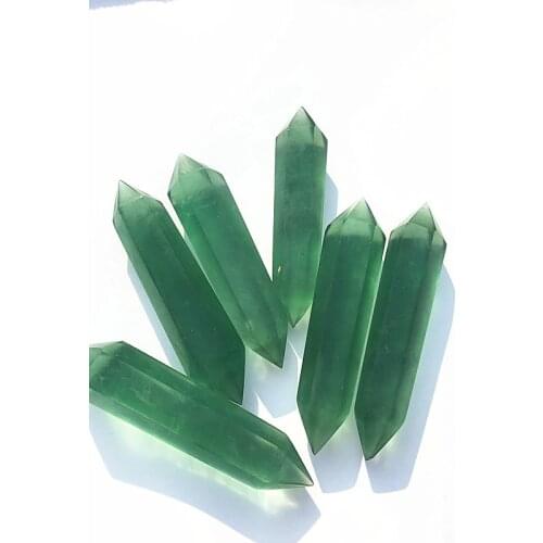 Natural crystal fluorite double tip, green fluorite crystal column energy decoration wholesale