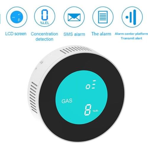 New Security-Smart APP WIFI Control Combustible Gas Leak Detector LCD Display Household Smart Natural Gas Alarm Sensor