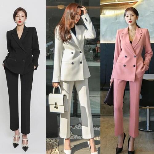 Spring and autumn new professional suit womens pants suit temperament Slim was thin fashion suit work dress