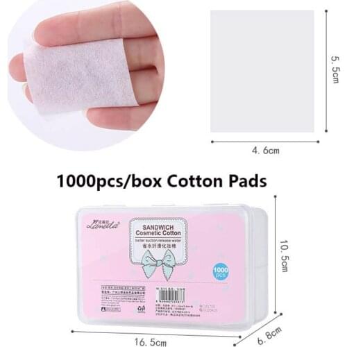 1000Pcs/Set Disposable Makeup Cotton Wipes Soft Makeup Remover Pads Ultrathin Facial Cleansing Paper Wipe Make Up Tool