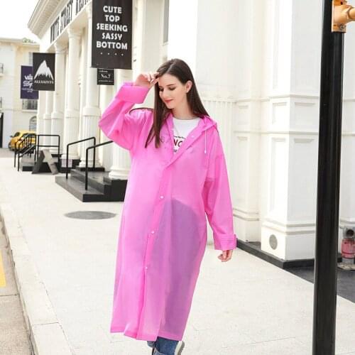 Adult Universal Raincoat Pink Thicken Poncho Women Men Rain Jacket Tour Climbing Hiking Camp Fishing Rain Coat Waterproof