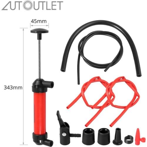 AUTOUTLET Universal 500CC 3 In 1 Suction Pump Hand Pump Car Bicycle Transfer Pump Siphon Pump Kit for Oil Gasoline Water Air