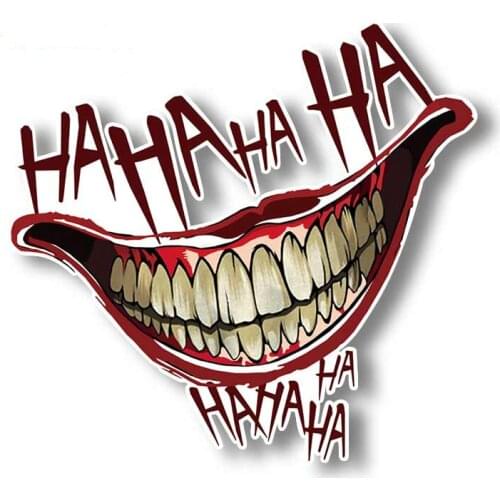 JuYouHui Exterior Accessories Decal Horror Happy Stickers for Car Joker Graffiti Waterproof Sunscreen Bumper Vinyl Decals PVC