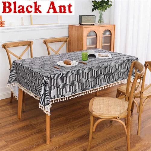 Waterproof Digital Printing Tablecloth Rectangular Table Cover With Tassel Oil-Pro Home Decoration Wedding Banquet Hotel JD1068