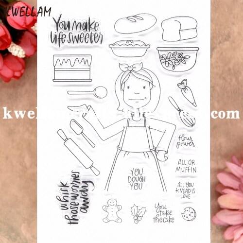 You Make Life Sweeter You Take The Cake Scrapbook photo cards rubber stamp clear stamp transparent stamp 9081505