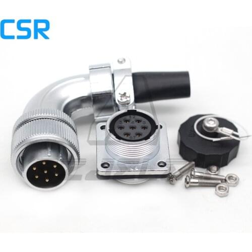 WEIPU WS20 series Right angle Waterproof Connector 7pin Industrial Male&Female Plug Signal Adapter Medical Waterproof Connector