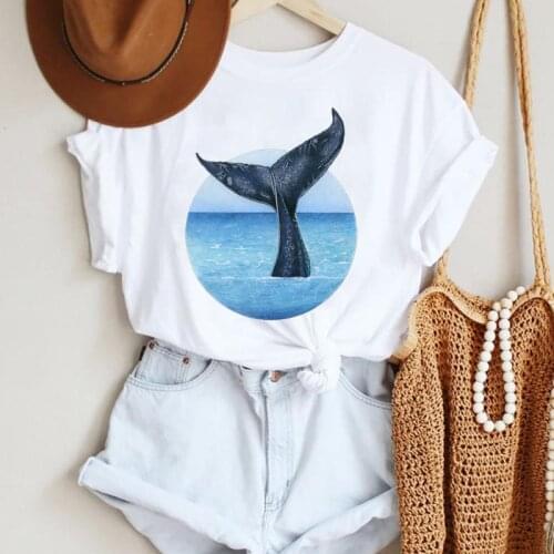 Women Cartoon Lovely Beach 90s New Style Trend Fashion Summer Lady Print Tee Graphic T Top Female Tshirts Clothes T-Shirt