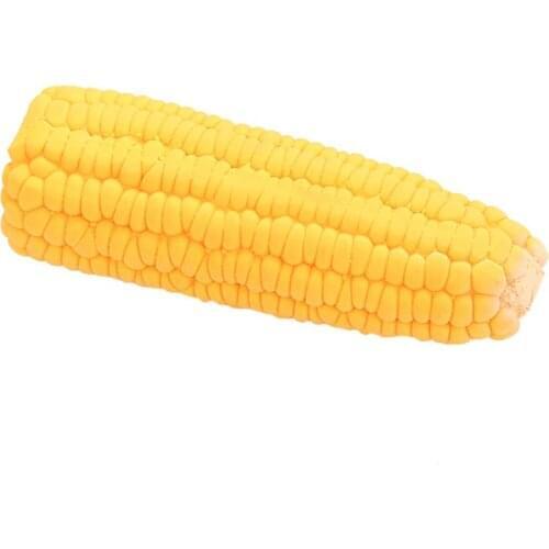 1pcs Pet Dog Puppy Latex Corn Shape Squeaky Bite-Resistant Dog Toy Interactive Puppy Play Chew Toy Pet Supplies