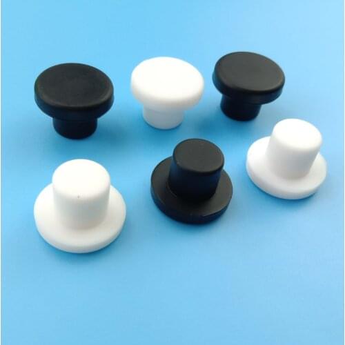 10PCS 2.7-14mm Silicone Rubber Male Hole Caps T Type Plug Stopper Round End Gap Masking Silicone Solid Plugs Black/White
