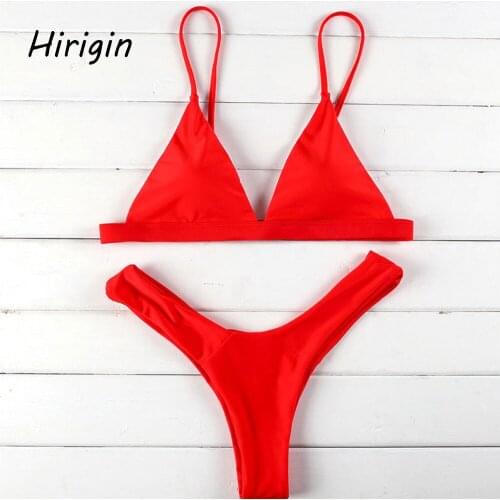 2020 Sexy Women Bikini Sets 2 Pcs Summer Swimwear Bikini Bra Tie Side G-String Thong Beach Triangle Suit Swimsuit Bathing Suits