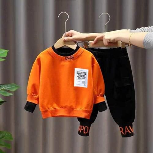 2021 Fashion Baby Boy Girl Sport Clothes Set Top +Pant 2PCS Kids Cotton Sweater Clothing Suit Long Sleeve Spring Autumn 2-10Y