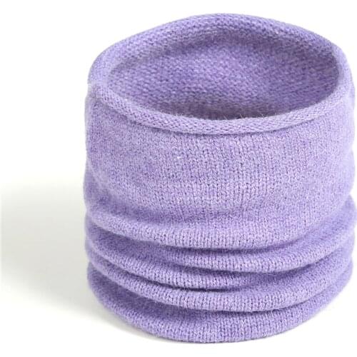 2020 New Winter Ring Neck Scarf Women Warm Knitted Collar Bandana Solid Color Unisex Infinite Cashmere Snood Men Face Scarves