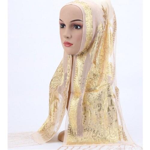 30*125cm Women Shiny Silk Tassel Scarf Hijabs Wraps Soft Long Islamic Foulard Shawls Muslim Ramadan Scarves Hijabs Haedscarf
