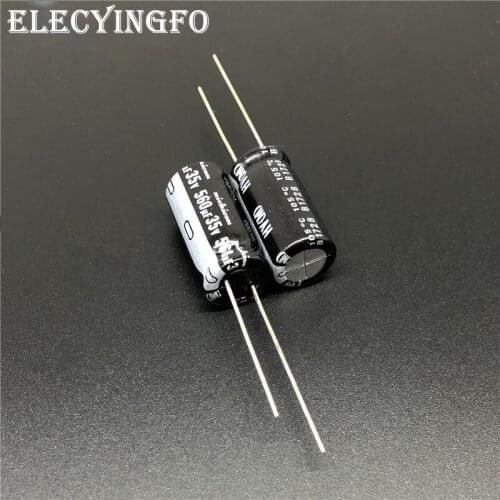 5pcs/50pcs 560uF 35V560UF NICHICON HV Series 10x20 High Ripple Current Low Impedance 35V560uF Aluminum Electrolytic Capacitor