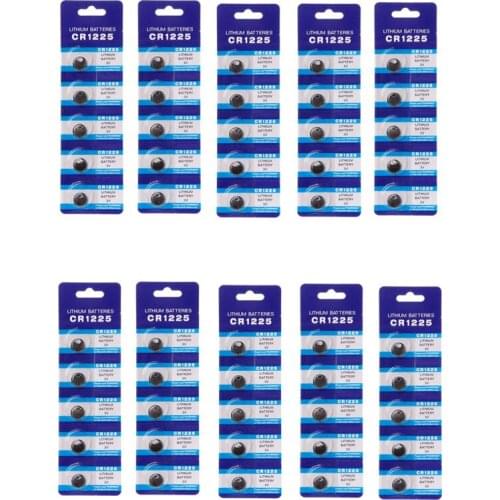 Lot 50pcs CR1225 LM1225 BR1225 ECR1225 KCR1225 3V Lithium Battery Button Coin Cell Batteries For Camera Watch Toy Remote