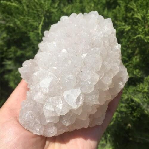 500g Natural Rock Quartz Crystal Cluster White Quartz Crystal Healing Specimen Home Decoration as Gift