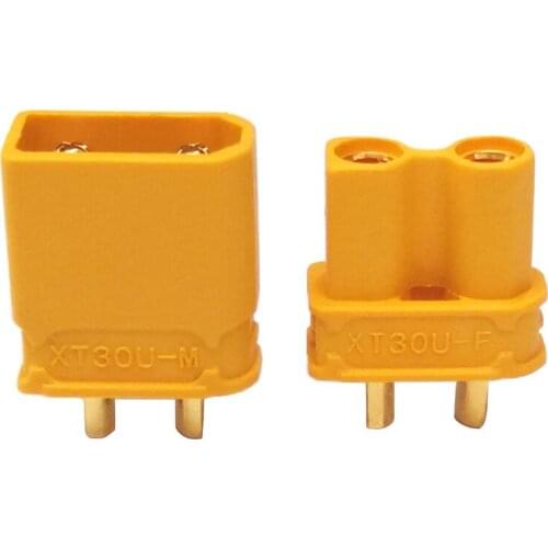 Aerops 10pcs New Amass XT30U slip Anti-slip Power Connector Plug Female+Male 5-Pairs for Aeroplane Drone Helicopter Multirotor