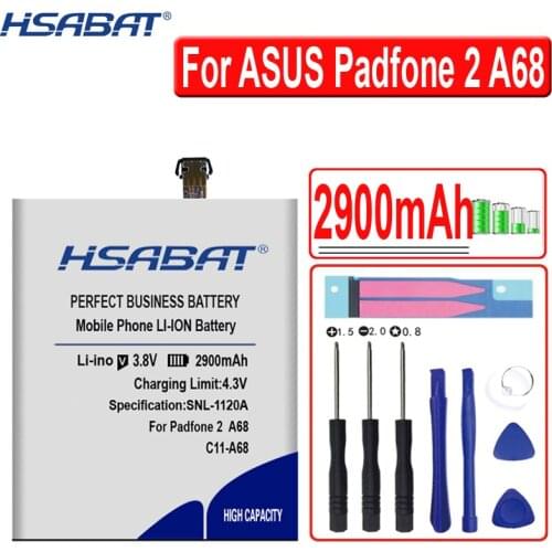 HSABAT C11-A68 2900mAh Battery For ASUS Padfone 2 A68