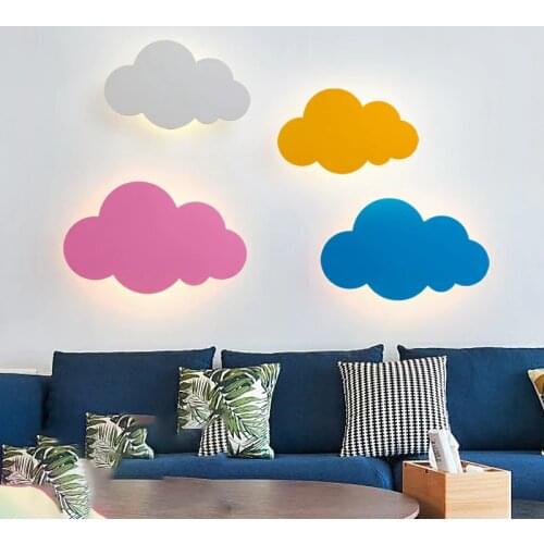 Kids cloud wall light children room side lamp art deco for Bedroom side lights Children Nursery wall side lamp fixtures