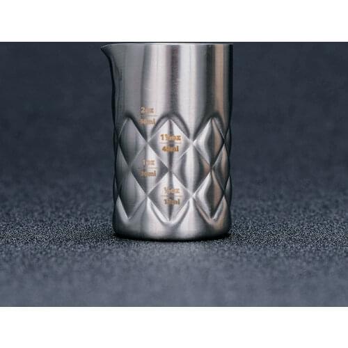 Stainless Steel Jigger - Metal Bar Spirit Measure with Pour Spout