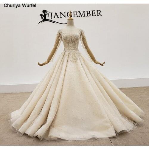 HTL1404 Top Pearl Wedding Dress Real Hand Made Vintage Wedding Dress Under Dress With Pearl Wedding Gowns sukienka ślubna