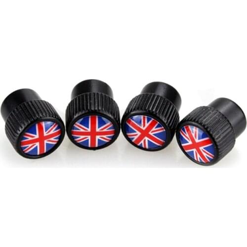 4pcs/set England Flag Alloy Dust proof Bike Motor Car Tire Valve Caps Car Universal Accessories for Infiniti for Nissan for Jeep