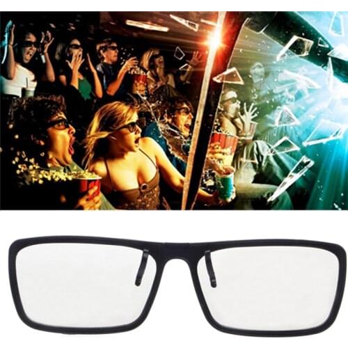 Clip-On Type Circular Passive Polarized 3D Glasses For TV Real 3D Cinema 0.22mm