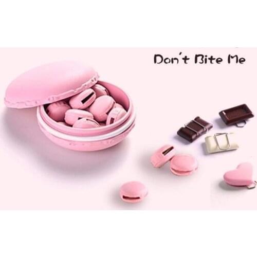 Macarons Small Paper Clips Decorative 12 PCS/Lot Mini Cute Stationery Round Binder Clips