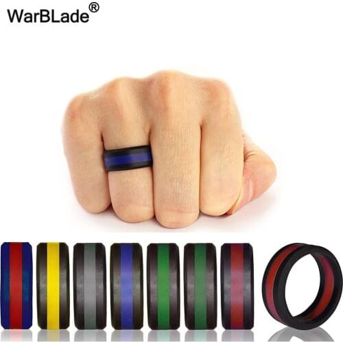 New Food Grade FDA Silicone Finger Ring Engagement Hypoallergenic Crossfit Flexible Silicone Rings For Men Women Wedding Rings