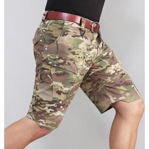 Summer Waterproof Military Hiking Camping Shorts Shorts Man Outdoor Durable Shorts Army Tactical Camouflage Multi Pockets Shorts