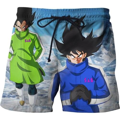 New Harajuku Hip Hop Shorts Anime 3D Printed Beach Pants Mens Swimming shorts Running Shorts goku Surf Bermuda Board Shorts men