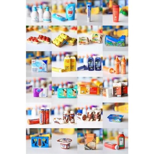 10PCS 1/6 Scale Miniature Supermarket Supplies Set Toy Mini Doll Food Toy for Blyth Pullip Doll Accessories