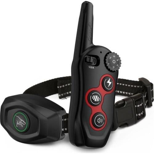 Dog Bark Collar 2 in 1 Dog Training Collar Remote Training Modes Beep Vibration Rechargeable Waterproof Barking Control Collar