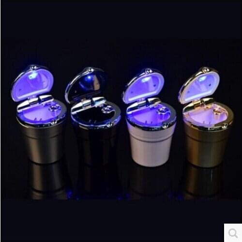 Car-Styling Car Cigarette ashtray with LED lamp For Peugeot 206 207 208 301 307 308 407 2008 3008 4008
