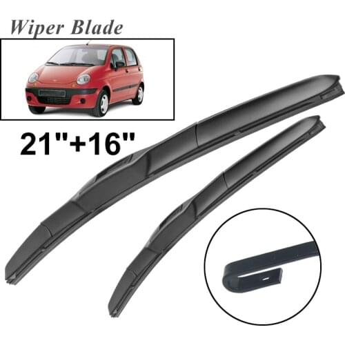 Okowiper RHD & LHD Front Wiper Blades For Daewoo Matiz 1998 - 2005 Windshield Windscreen Front Window 21"+16"