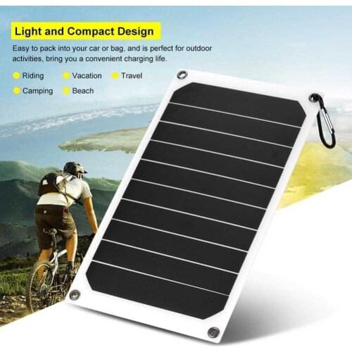 Portable 10W IP64 Waterproof Solar Panel Mobile Power Charger 5V USB Powerful Charging CLH@8
