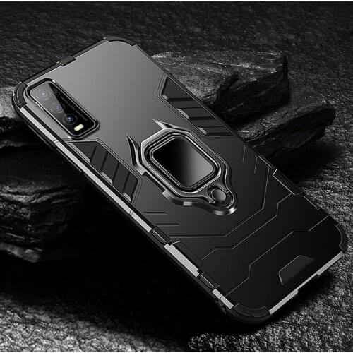 Metal Ring Bracket Shockproof Case For Vivo Y31 X60 Pro Plus Y51 Y12 Y15 Y17 Y19 U3X V17 V20 SE IQOO5 7 NEO3 X50 Y52S Y20 y50
