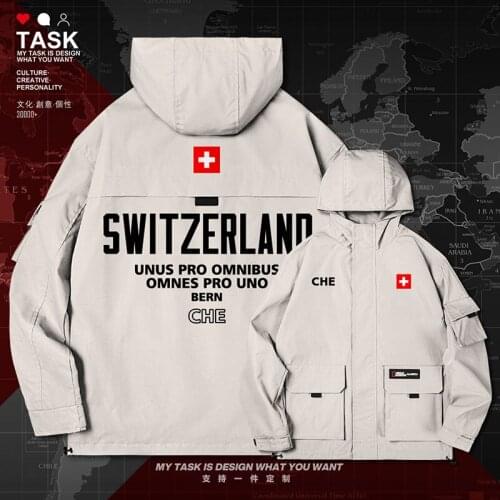 Swiss Confederation Switzerland CHE men jacket hooded nation flag mens chaquetas hombre long sleeve printed top clothes autumn