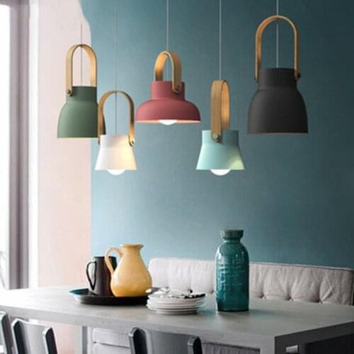 Nordic Loft LED Iron Pendant Lights Restaurant Room Bedroom Simple Hanging Lamp Home Indoor Kitchen art de pendant lamp Lighting