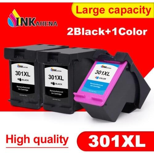 INKARENA 301 XL Compatible Ink Cartridge Set Replacement for HP301 for DeskJet 1050 2050 3050 2150 3150 1010 1510 2540 Printer