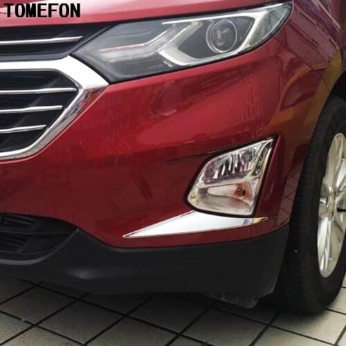 TOMEFON For Chevrolet Holden Equinox Third GE 2018 2019 2020 ABS Chrome Front Fog Light Lamp Cover Head Foglamps Styling 2Pcs