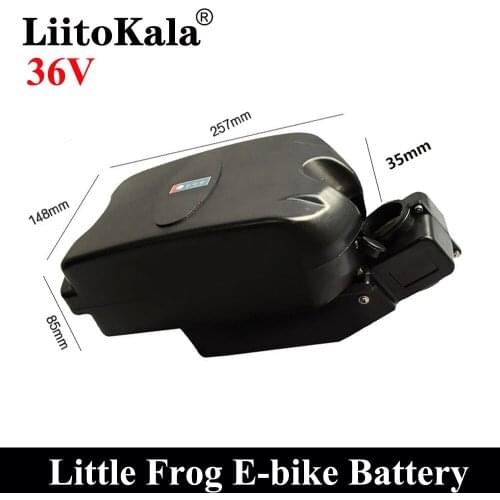 LiitoKala Long Range Frog eBike Battery 36V 20Ah 15Ah 12Ah 10Ah Seat Post Batteries for Bafang CSC 1000W 750W 500W 350W 250W