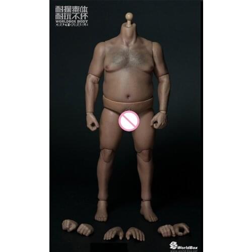 World Box 1/6 Scale male body Obese body model AT018 12 inches action figure
