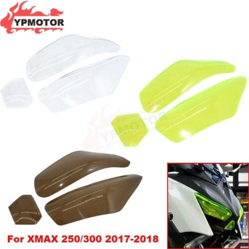 X-MAX 250 300 Motorcycle ABS Front Headlight Headlamp Screen Protection Len Cover Shield For Yamaha XMAX250 XMAX300 2017-2018