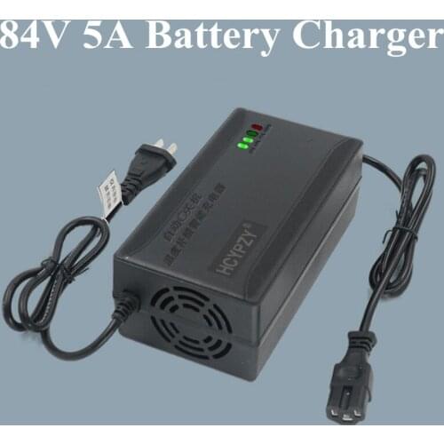 72V electric vehicle lithium battery charger 20 series ternary lithium battery pack 84V voltage 5A silent type