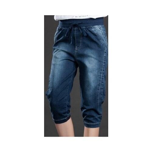 Woman Plus Size 4XL 5XL Stretch Trousers For Women Ladies Jean Femme Womens Jeans Denim Skinny Capris Jeans