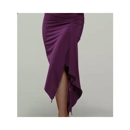 2018 New Sexy Latin Salsa Tango Rumba Cha Cha Ballroom Dance Dress Skirt Black Red Blue girls Latin Dancewear for Women