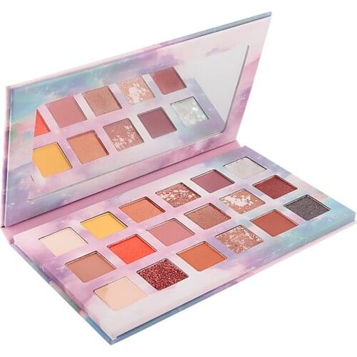 18 Colors Waterproof Long-lasting Shining Starry Sky Eyeshadow Palette Private Label Delicate Powder High Pigmentation Eyeshadow
