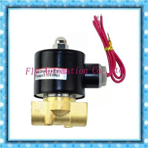 2/2 Way Electric Solenoid Water Valve 2W025-10 3/ 8" Brass Normal close 110V 220V AC 12V 24V DC
