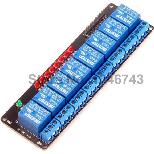 1PCS 8 Channel Relay Module 24V lamp Low level for SCM Household Appliance Control